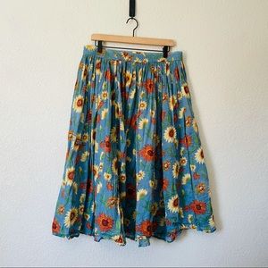 Vintage Sunflower Skirt